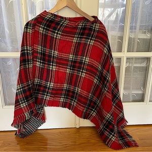 Red, Navy, Ivory Shawl